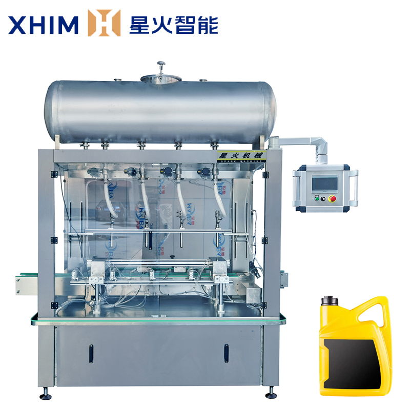 自動化四（sì）頭稱重灌裝機-液體智能灌