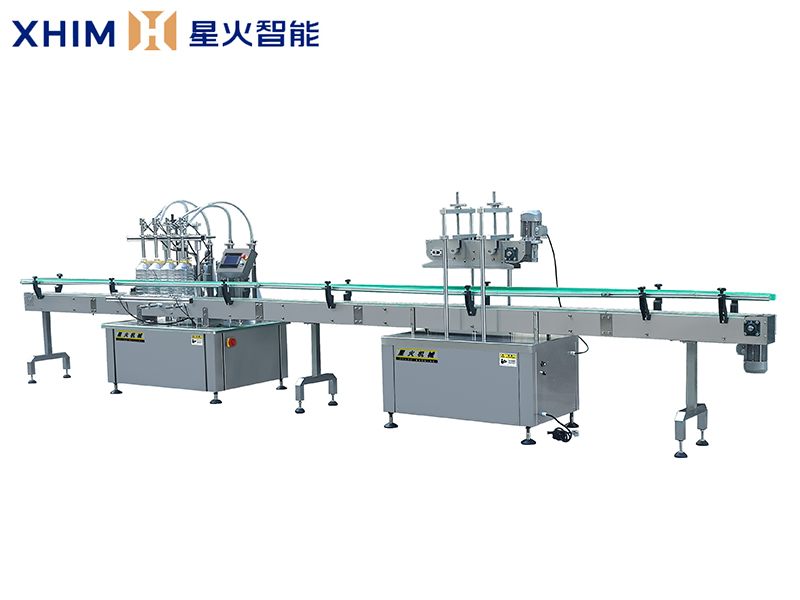 全自動油料灌裝機生產線-液體定量灌裝