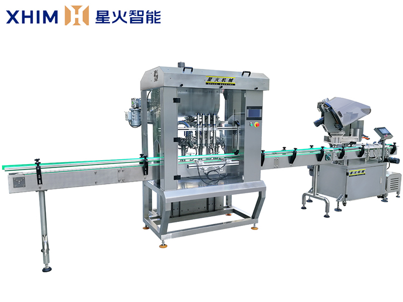 直線式藤椒醬灌（guàn）裝機-醬料灌裝旋（xuán）蓋機